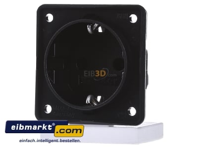 Front view Berker 947782503 Socket outlet protective contact black
