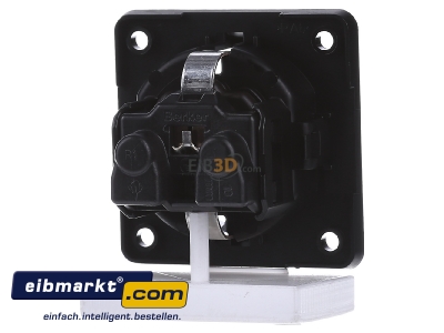 Back view Berker 947782503 Socket outlet protective contact black
