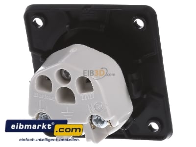 Back view Berker 962592503 Socket outlet Swiss norm type 23 black - 
