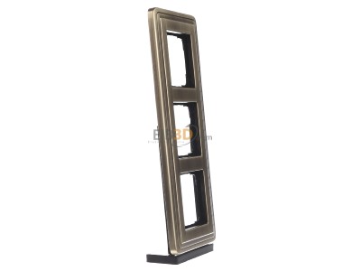 View on the left Gira 0213621 Frame 3-gang bronze 
