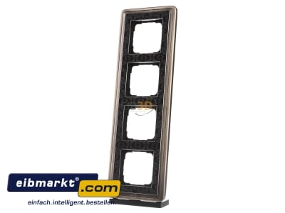 Front view Gira 0214662 Frame 4-gang bronze - 
