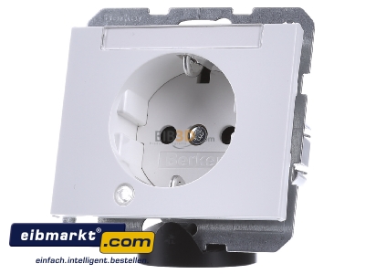 Front view Berker 41107009 Socket outlet protective contact white
