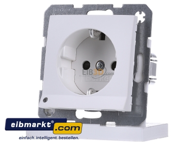 Front view Berker 41091909 Socket outlet protective contact white
