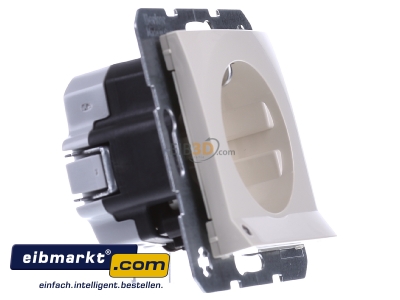 Ansicht links Berker 41098982 SCHUKO-Steckdose ws/gl LED-Orientierungsl. 