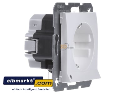 Ansicht links Berker 41098989 SCHUKO-Steckdose pws/gl LED-Orientierungsl. 