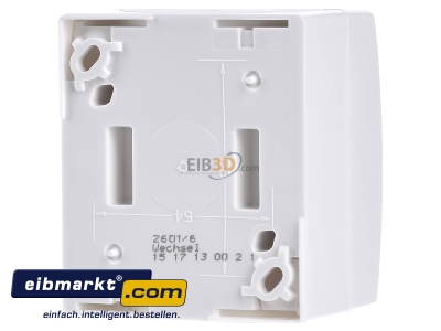 Back view Busch-Jaeger 2601/6 W-54 Two-way switch surface mounted white - 

