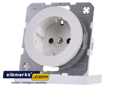 Front view Berker 47232089 Socket outlet protective contact white
