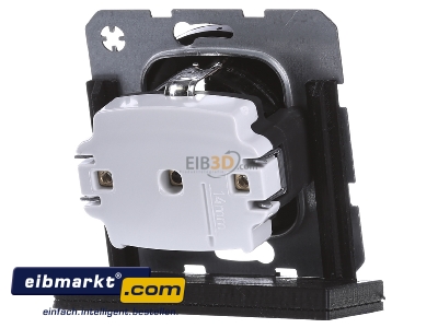 Back view Berker 47432045 Socket outlet protective contact black 
