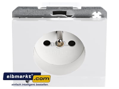 View up front Berker 6765107009 Socket outlet earthing pin white
