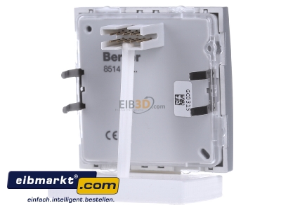Back view Berker 85141183 Cover plate for switch/dimmer aluminium
