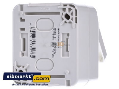Back view Merten MEG2300-8019 Socket outlet protective contact white - 
