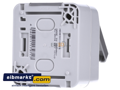 Back view Merten MEG2301-8029 Socket outlet protective contact grey - 
