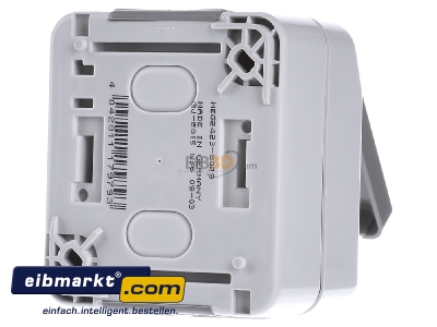 Back view Merten MEG2423-8029 Socket outlet protective contact grey - 
