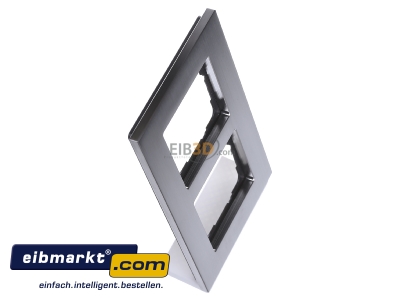 View top left Gira 0212219 Frame 2-gang stainless steel
