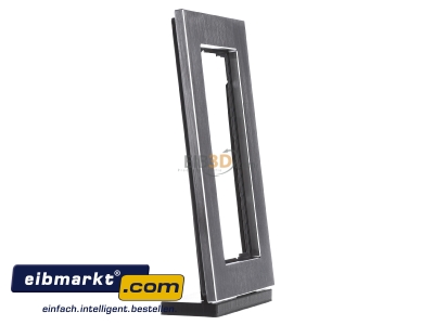 View on the left Gira 1002219 Frame 2-gang stainless steel 
