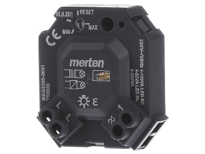 Frontansicht Merten MEG5300-0001 Universal LED Dimmermodul schwarz 
