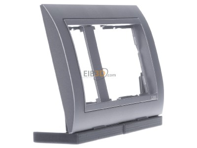 View on the left Gira 100236 Frame 2-gang aluminium 
