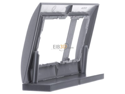 View on the right Gira 100236 Frame 2-gang aluminium 
