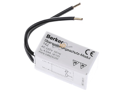 View up front Berker 142 Surge protection combined applications 
