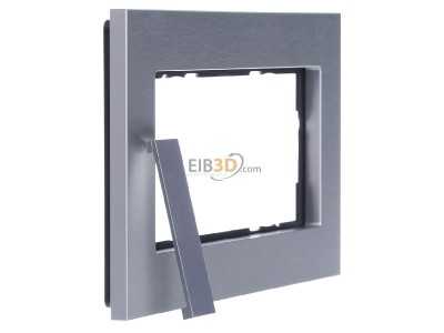 View on the left Gira 100217 Frame 2-gang aluminium 
