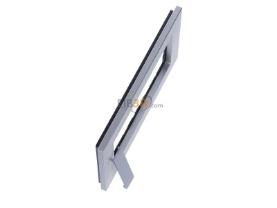 View top left Gira 100217 Frame 2-gang aluminium 
