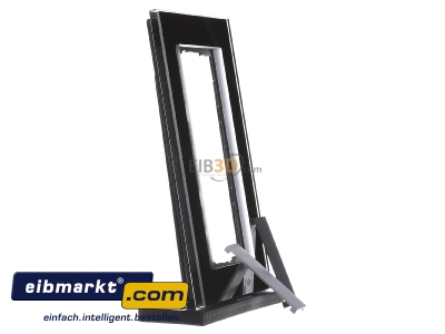 View on the left Gira 100205 Frame 2-gang black 
