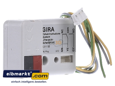 View on the left Gira 121100 Switch device for intercom system - 
