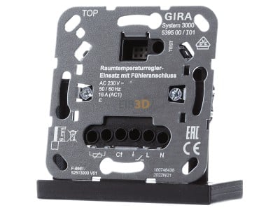 Front view Gira 539500 Room thermostat 
