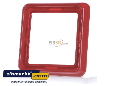 Front view Jung CD 581 GL RT Frame 1-gang red - 
