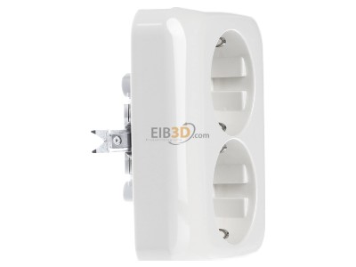 Ansicht links Busch Jaeger 202 EUJ-212 SCHUKO-Doppelsteckdose 