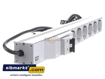 View on the left Bachmann 333.412 Socket outlet strip aluminium
