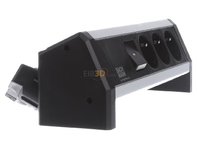 View on the left Bachmann 339.1001 Socket outlet strip aluminium 3391001
