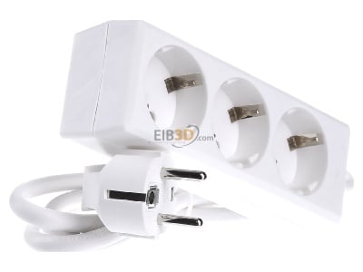 View on the left Bachmann 387.270S Socket outlet strip white 
