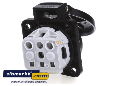 Ansicht hinten Mennekes 11012 Schuko-Anbau-Steckdose 16A,2p+E,230V,sw 