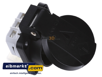 Ansicht oben links Mennekes 11012 Schuko-Anbau-Steckdose 16A,2p+E,230V,sw 