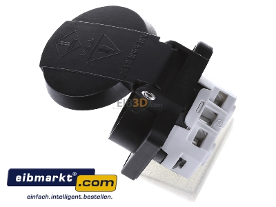 Ansicht oben rechts Mennekes 11012 Schuko-Anbau-Steckdose 16A,2p+E,230V,sw 