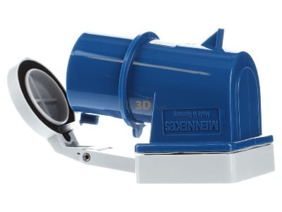 View on the right Mennekes 411 Mounted CEE-plug 32A 5p 9h 
