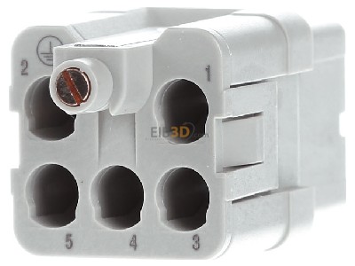 Back view Weidmller HDC HQ 5 FC Socket insert for connector 5p 
