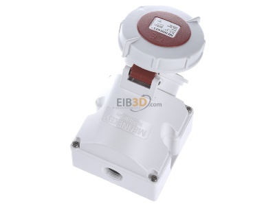Ansicht oben hinten Mennekes 9142 Wanddose 16A5p6h400V, IP67 