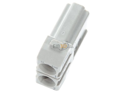 Top rear view Harting 09 14 002 2601 Pin insert for connector 2p 
