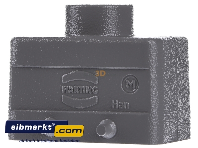 Front view Harting 19 30 010 1420 Plug case for industry connector 
