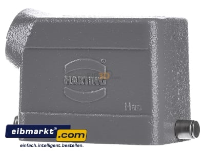 Back view Harting 19 30 010 1540 Plug case for industry connector - 
