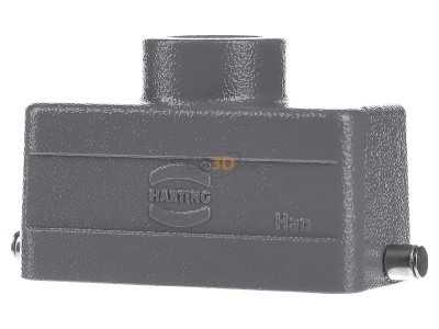 Front view Harting 19 30 016 1441 Plug case for industry connector 
