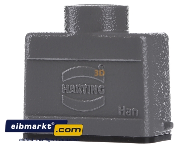 Front view Harting 19 20 010 1440 Plug case for industry connector 
