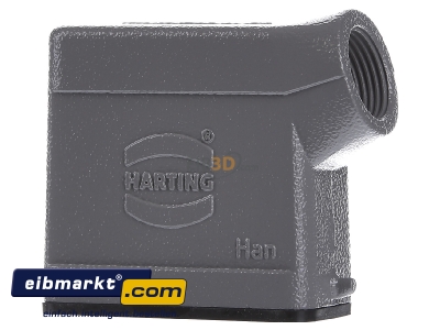 Back view Harting 19200101540 Plug case for industry connector
