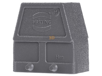 Back view Harting 19 30 010 0527 Plug case for industry connector 

