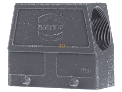 Back view Harting 19 30 016 0528 Plug case for industry connector 
