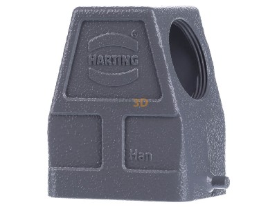 Front view Harting 19 30 006 0547 Plug case for industry connector 
