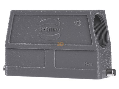 Front view Harting 19 30 024 0548 Plug case for industry connector 
