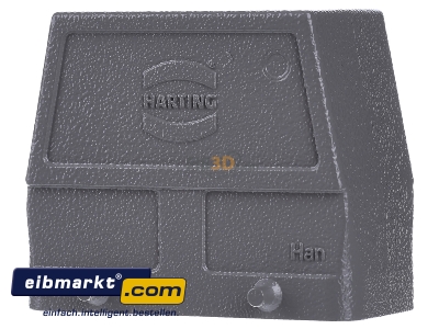 Front view Harting 09 30 016 0462 Plug case for industry connector
